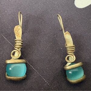 Elegant Silver and Blue Dangle Earrings